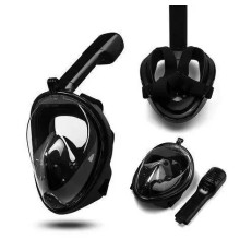 Маска для подводного плавания дайвинга Tribord Easybreath Black Водолазная маска креплением для камеры