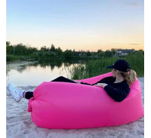 Надувний матрац (180х70 см) AIR SOFA CLOUD, Рожевий/ Шезлонг надувний/ Ламзак