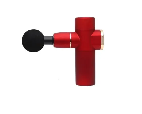 Портативний ручний масажер пістолет для тіла Fascial Gun Mini Red Портативний ручний масажер пістолет для тіла Fascial Gun Mini Red