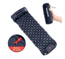 Туристичний надувний матрац із подушкою Outdoor Sleeping Каремат із подушкою і вбудованим насосом