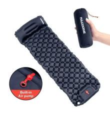 Туристический надувной матрас с подушкой Outdoor Sleeping Каремат с подушкой и встроенным насосом