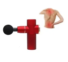 Портативный ручной массажер пистолет для тела Fascial Gun Mini Red