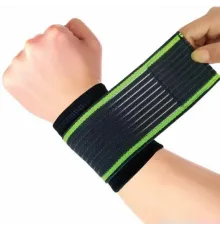 Бандаж еластичний для зап'ястя RIAS Wrists Support Black-Green