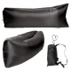 Ламзак Пляжний диван-мішок Чорний Надувний матрац (160х70 см) AIR SOFA CLOUD