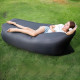 Ламзак Пляжний диван-мішок Чорний Надувний матрац (160х70 см) AIR SOFA CLOUD