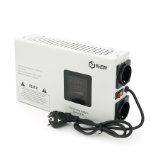 Стабілізатор напруги релейний настінного монтажу Europower SLIM-1000SBR LED, 1000VA 700W, 140-270Vac, SHUKO 2, Q1