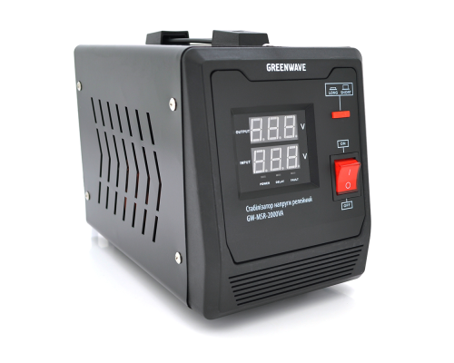 Стабілізатор напруги релейный Green Wave Mauser 2000VA (1400Вт), 1xShuko, DC140-260V, AC220±8%, BOX, Q4