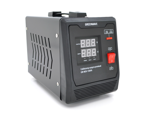 Стабілізатор напруги релейный Green Wave Mauser 1500VA (1050Вт), 1xShuko, DC140-260V, AC220±8%, BOX, Q4