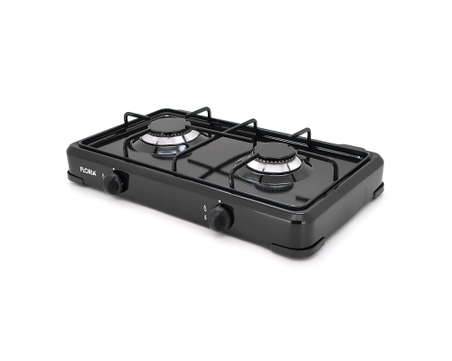 Газова плита Floria ZLN7128, 2 комфорки, Black