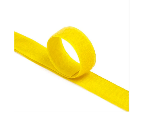 Стяжки на липучці ширина 10мм, рулон 45м, жовті, ціна за рулон Стяжки на липучці ширина 10мм, рулон 45м, жовті, ціна за рулон