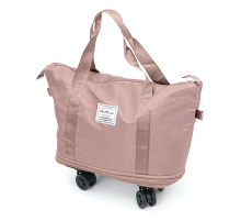 Дорожня сумка-трансформер, 55х22х80 cm, 56-75 л., Коліщатка, Pink, 1,1 кг