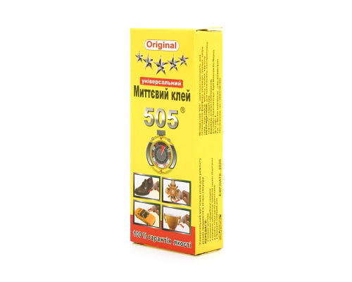 Супер клей 505, 20г, Туреччина Супер клей 505, 20г, Туреччина