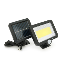 Вуличний ліхтар SL-F100 з сонячною панеллю і датчиком руху, 100LED, Black