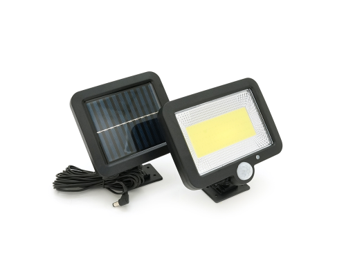 Вуличний ліхтар SL-F100 з сонячною панеллю і датчиком руху, 100LED, Black