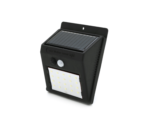 Вуличний ліхтар з сонячною панеллю 20 SMD LED, датчик руху, датчик освітленості, кріплення на стіну, Black, BOX Вуличний ліхтар з сонячною панеллю 20 SMD LED, датчик руху, датчик освітленості, кріплення на стіну, Black, BOX