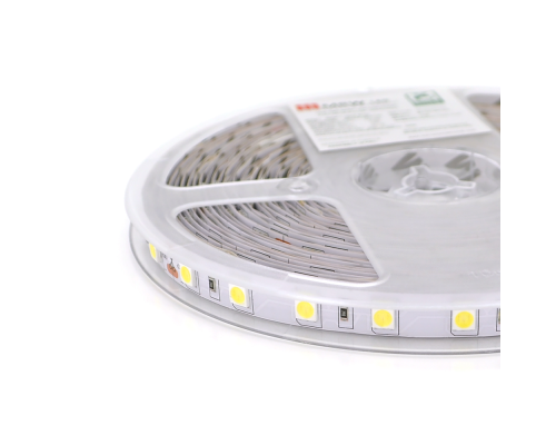 Світлодіодна стрічка Mervesun MRW-5050-B-24 4K, (60 світлодіодів), 24V, 11W, IP20, під паяння, 10 метрів котушка, White