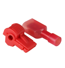 Клеми T-образні обжимні швидкого монтажу, T1+MDFN1.25-250, 105°C, 10A/600V, Red