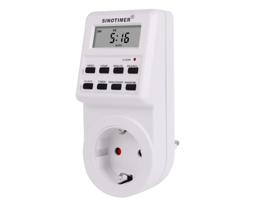 Розетка c цифровим тижневим таймером Sinotimer TM516, 16A, 3000W, 230V