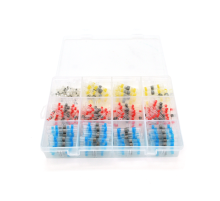 Набор термоусадочних гільз з припоєм Q250 Red 0.5-1.50mm² (100) Blue 1.50-2.50mm² (90)Yellow 4.00-6.00mm² (20) White0.25-0.35mm² (40)