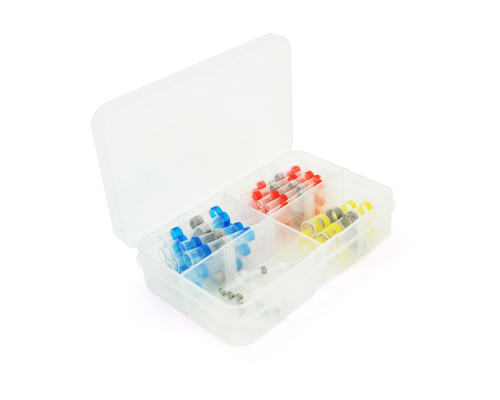 Набор термоусадочних гільз з припоєм Q50 Red 0.5-1.50mm² (23) Blue 1.50-2.50mm² (12)Yellow 4.00-6.00mm² White(10)0.25-0.35mm² (5)