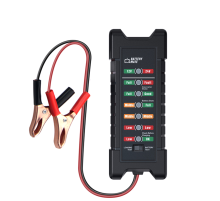 Тестер для акумуляторних батарей BM-410 + крокоділли, 12V, LED