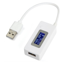 USB тестер KCX-017 напруги (3-7V) і струму (0-3A) ємності батарей для зарядки (0-19999mAh), White