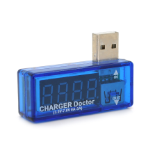 USB тестер Charger Doctor напруги (3-7.5V) та струму (0-2.5A) Blue