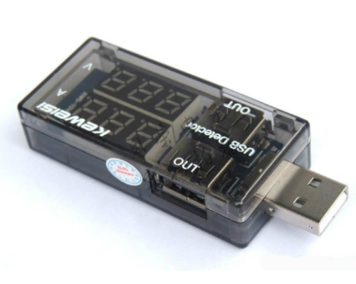 USB тестер Keweisi KWS-V21 напруги (3-8V) та струму (0-3A), Black