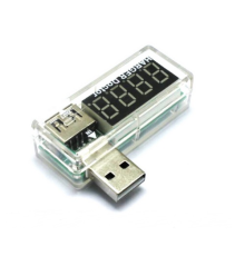 USB тестер Charger Doctor напруги (3-7.5V) і струму (0-2.5A) White, загнутий