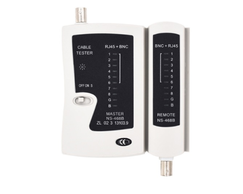 Тестер кабельний Merlion NSHL468BNC, RJ-45 + BNC, батарейки в комплекті немає