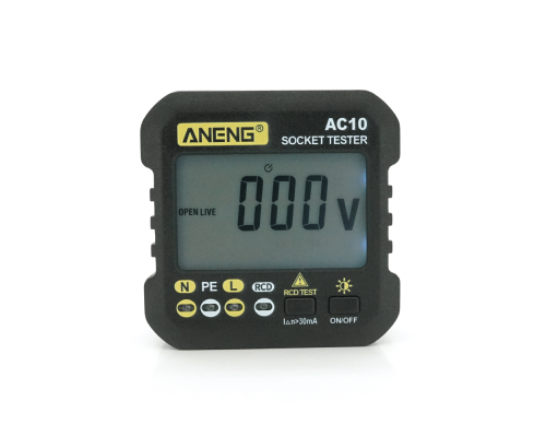Тестер розеток ANENG AC10, функція перевірки ПЗВ