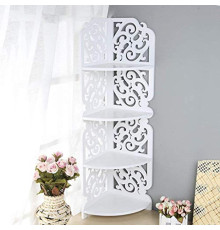 Полка стелаж пластиковая в ваную угловая PK-04 (80cm*20cm*20cm)