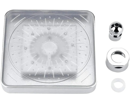 Лійка насадка для душу з LED-підсвіткою RGB світлодіодна, квадратна 150 мм LED Shower head AND XL-902