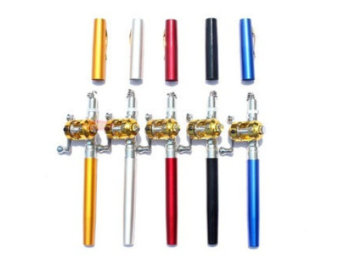 Удочка складная с катушкой и леской, телескопическая, Fishing rod in pen case, блесной, удочка ручка Удочка складная с катушкой и леской, телескопическая, Fishing rod in pen case, блесной, удочка ручка