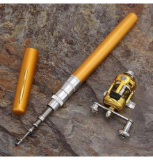 Удочка складная с катушкой и леской, телескопическая, Fishing rod in pen case, блесной, удочка ручка