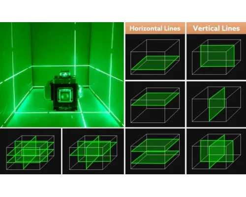 БОЛЬШОЙ Перекрестный лазерный уровень Laser на 2 аккумулятора БОЛЬШОЙ Перекрестный лазерный уровень Laser на 2 аккумулятора