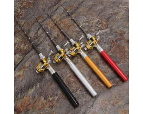 Удочка складная с катушкой и леской, телескопическая, Fishing rod in pen case, блесной, удочка ручка Удочка складная с катушкой и леской, телескопическая, Fishing rod in pen case, блесной, удочка ручка