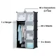 Пластиковый складной шкаф Storage Cube Cabinet 75х37х145 см Черный Сборный органайзер для одежды