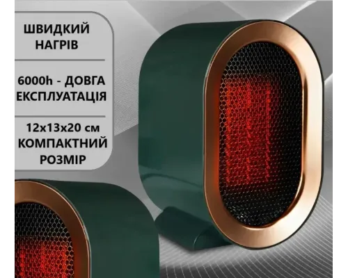 Керамический обогреватель настольный энергосберегающий 1200W Портативный обогреватель 2 уровня мощности Синий Керамический обогреватель настольный энергосберегающий 1200W Портативный обогреватель 2 уровня мощности Синий