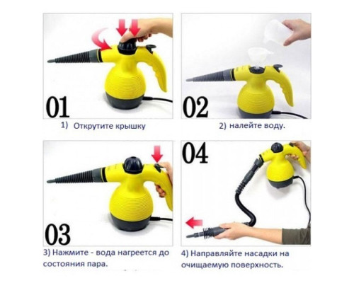 Відпарювач із функцією пароочисника Steam Cleaner DF-A001 (TM-115)/Рожевий відпарювач