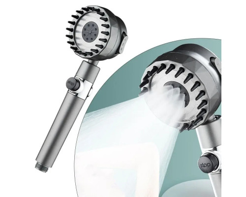 Душова лійка масажна 4в1 Shower Head 360° кнопка вимкнення води, 3 режими, масажні шипи