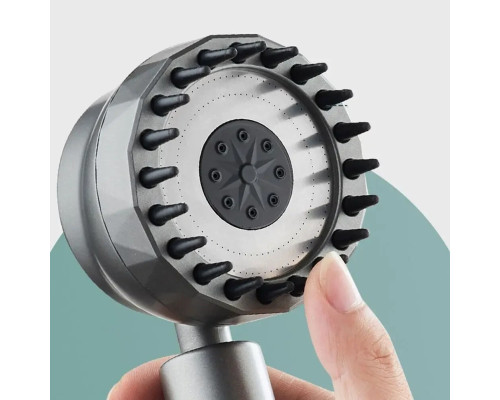 Душова лійка масажна 4в1 Shower Head 360° кнопка вимкнення води, 3 режими, масажні шипи