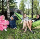 Толстовка — плед із капюшоном HUGGLE HOODIE — BLANKET Фіолетовий, Плед плюшевий, Тепле худі для дому