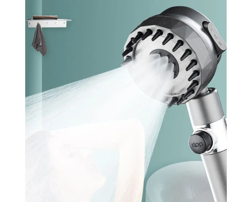 Душова лійка масажна 4в1 Shower Head 360° кнопка вимкнення води, 3 режими, масажні шипи
