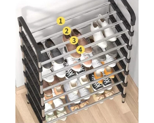 Полиця для взуття 6 секцій New shoe rack 56 х 28 х 113 см