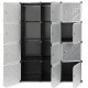 Пластикова складана шафа Storage Cube Cabinet «МР 312-62» Чорна (110х37х146см)