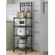 Напольная полка стеллаж для кухни 130х42х34 см (кухонная этажерка) 4-х уровневая