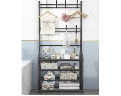 Універсальний вішак для одягу New simple floor clothes rack size 60X29.5X151 см Чорний