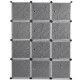 Пластикова складана шафа Storage Cube Cabinet «МР 312-62» Чорна (110х37х146см)