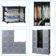 Пластикова складана шафа Storage Cube Cabinet «МР 312-62» Чорна (110х37х146см)